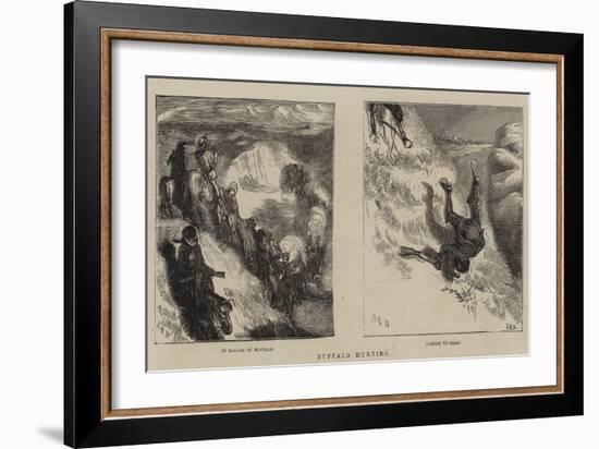 Buffalo Hunting-Arthur Boyd Houghton-Framed Giclee Print