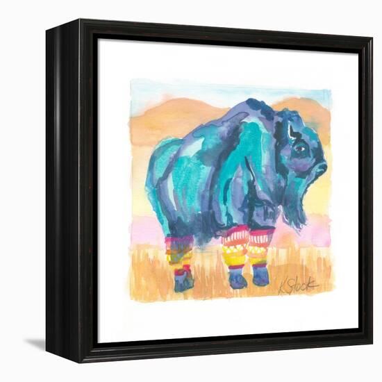 Buffalo In Legwarmers-Kerstin Stock-Framed Stretched Canvas