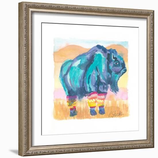 Buffalo In Legwarmers-Kerstin Stock-Framed Art Print