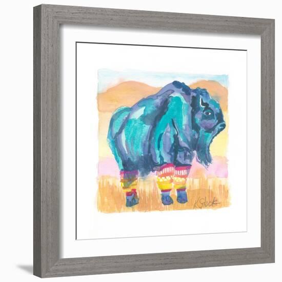 Buffalo In Legwarmers-Kerstin Stock-Framed Art Print