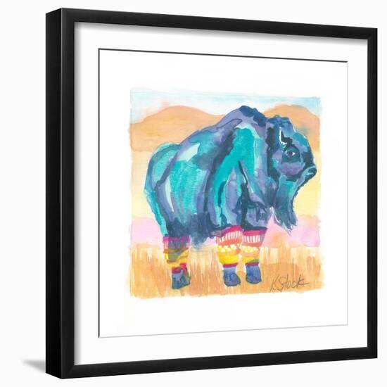 Buffalo In Legwarmers-Kerstin Stock-Framed Art Print