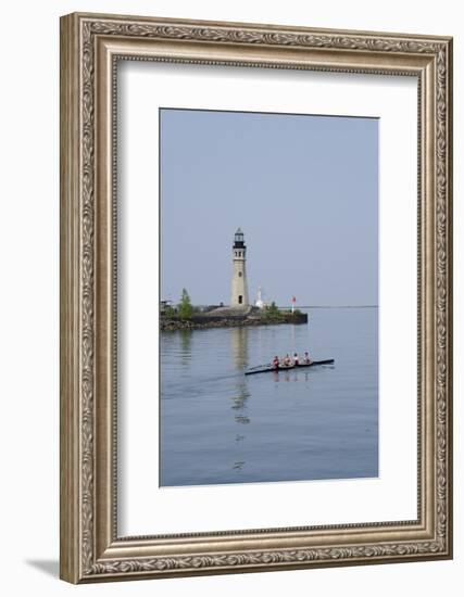 Buffalo Lighthouse, 1833, Us Coast Guard Base, Lake Erie, Buffalo, New York, USA-Cindy Miller Hopkins-Framed Photographic Print