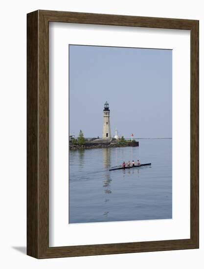 Buffalo Lighthouse, 1833, Us Coast Guard Base, Lake Erie, Buffalo, New York, USA-Cindy Miller Hopkins-Framed Photographic Print