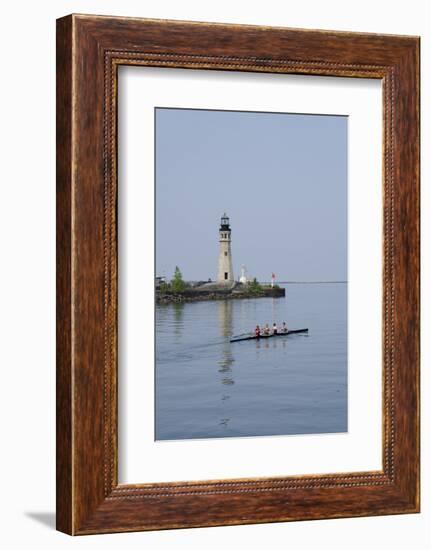 Buffalo Lighthouse, 1833, Us Coast Guard Base, Lake Erie, Buffalo, New York, USA-Cindy Miller Hopkins-Framed Photographic Print