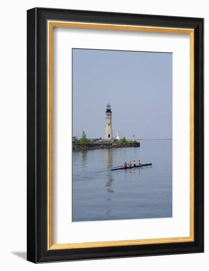 Buffalo Lighthouse, 1833, Us Coast Guard Base, Lake Erie, Buffalo, New York, USA-Cindy Miller Hopkins-Framed Photographic Print