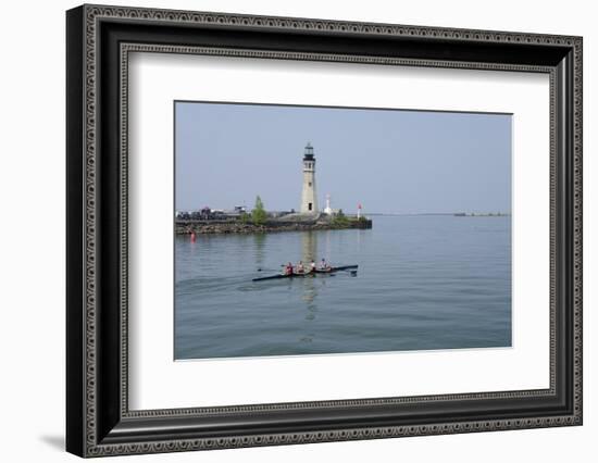 Buffalo Lighthouse, 1833, Us Coast Guard Base, Lake Erie, Buffalo, New York, USA-Cindy Miller Hopkins-Framed Photographic Print