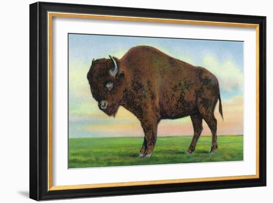 Buffalo, New York, Greetings From with a Buffalo-Lantern Press-Framed Art Print