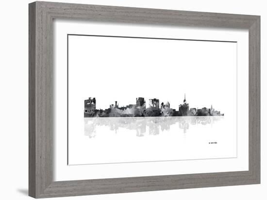 Buffalo New York Skyline BG 1-Marlene Watson-Framed Giclee Print