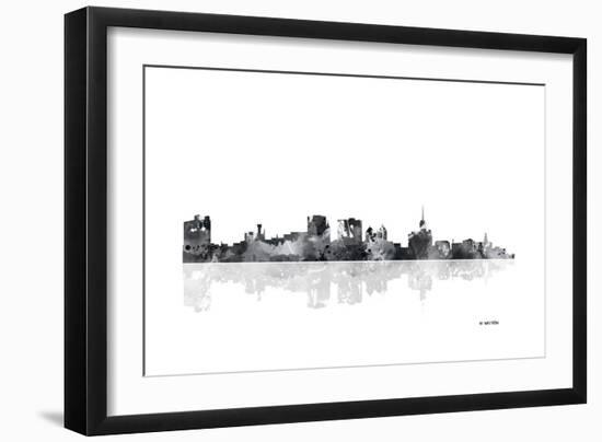 Buffalo New York Skyline BG 1-Marlene Watson-Framed Giclee Print