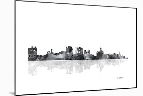 Buffalo New York Skyline BG 1-Marlene Watson-Mounted Giclee Print