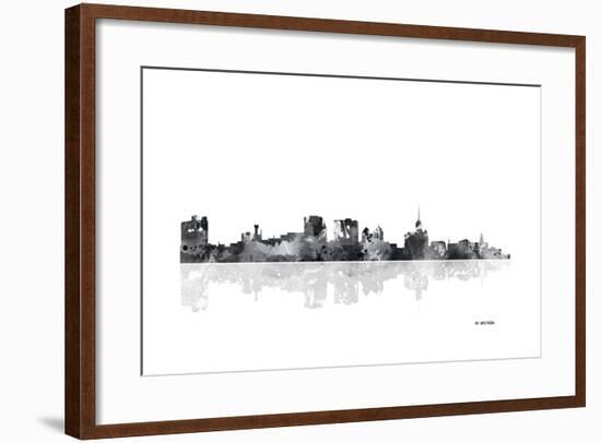 Buffalo New York Skyline BG 1-Marlene Watson-Framed Giclee Print