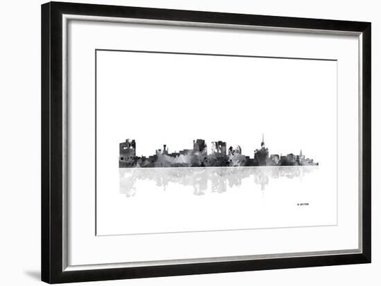 Buffalo New York Skyline BG 1-Marlene Watson-Framed Giclee Print