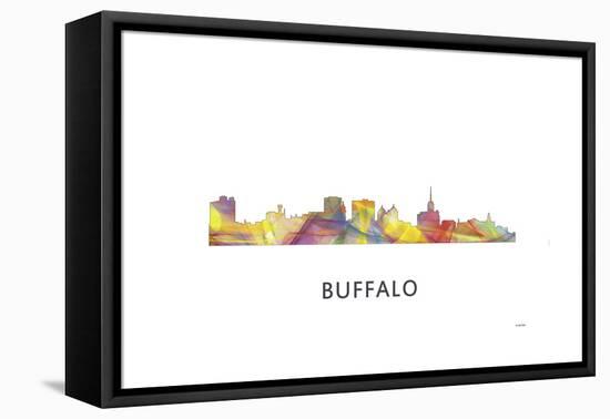 Buffalo New York Skyline-Marlene Watson-Framed Premier Image Canvas