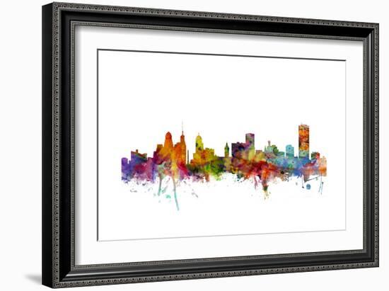 Buffalo New York Skyline-Michael Tompsett-Framed Premium Giclee Print