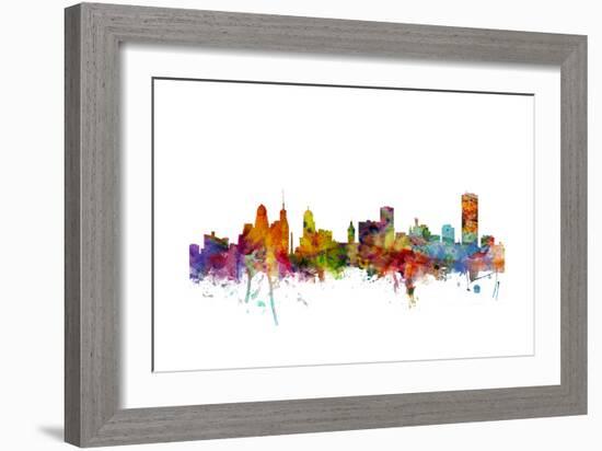 Buffalo New York Skyline-Michael Tompsett-Framed Art Print