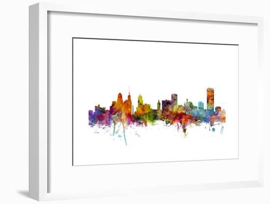 Buffalo New York Skyline-Michael Tompsett-Framed Art Print