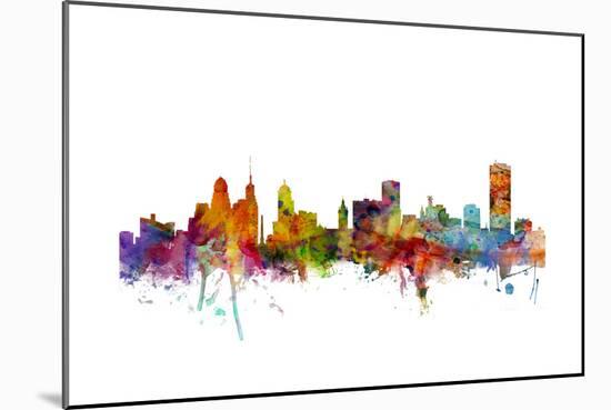 Buffalo New York Skyline-Michael Tompsett-Mounted Art Print