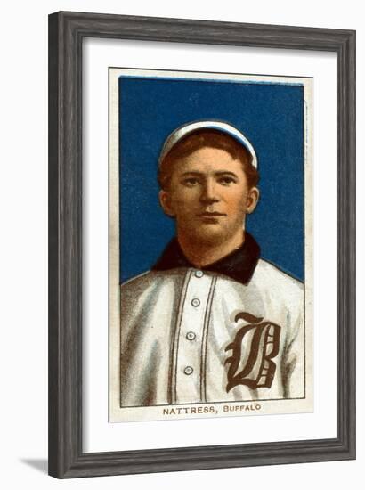 Buffalo, NY, Buffalo Minor League, Billy Nattress, Baseball Card-Lantern Press-Framed Art Print