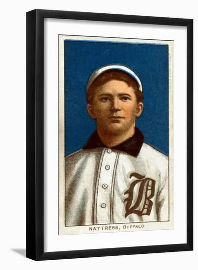 Buffalo, NY, Buffalo Minor League, Billy Nattress, Baseball Card-Lantern Press-Framed Art Print