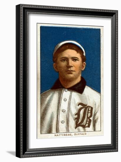 Buffalo, NY, Buffalo Minor League, Billy Nattress, Baseball Card-Lantern Press-Framed Art Print