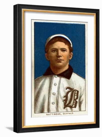 Buffalo, NY, Buffalo Minor League, Billy Nattress, Baseball Card-Lantern Press-Framed Art Print