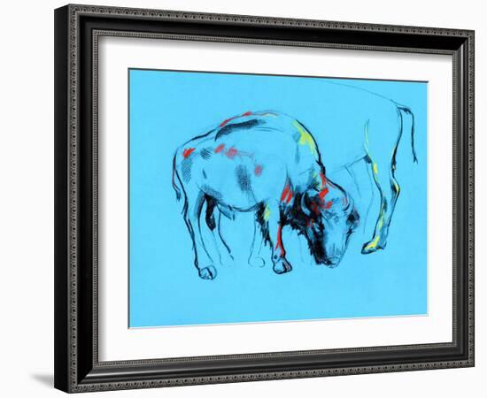 Buffalo Painting-Boyan Dimitrov-Framed Art Print