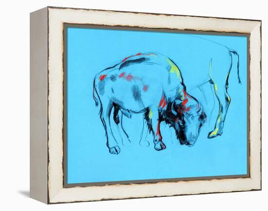 Buffalo Painting-Boyan Dimitrov-Framed Stretched Canvas