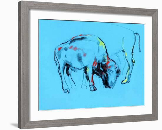 Buffalo Painting-Boyan Dimitrov-Framed Art Print