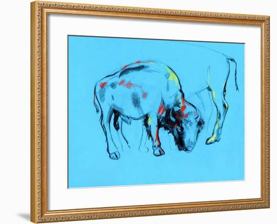 Buffalo Painting-Boyan Dimitrov-Framed Art Print