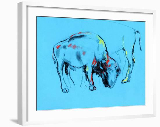 Buffalo Painting-Boyan Dimitrov-Framed Art Print