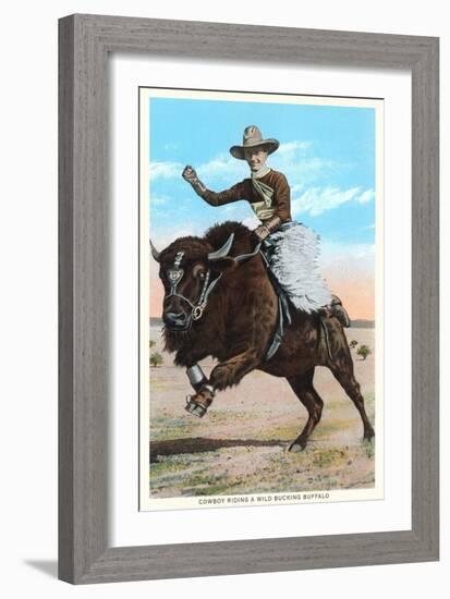 Buffalo Rider-null-Framed Premium Giclee Print