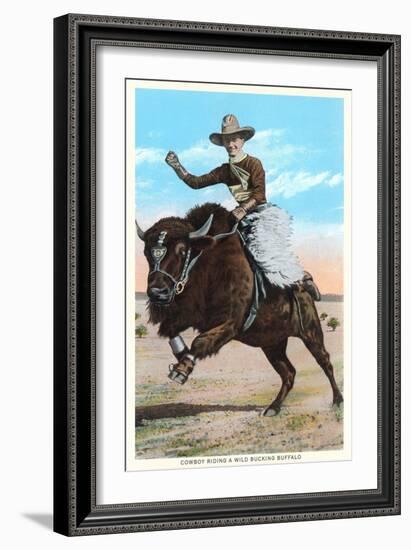 Buffalo Rider-null-Framed Premium Giclee Print