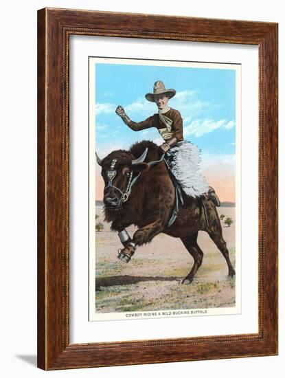 Buffalo Rider-null-Framed Art Print