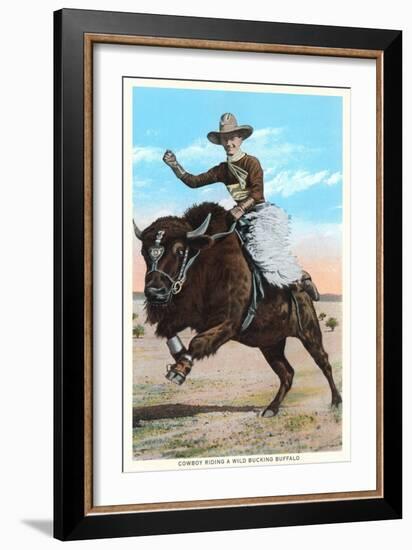 Buffalo Rider-null-Framed Art Print
