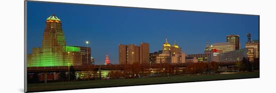 Buffalo, Skyline at Dusk, New York-null-Mounted Photographic Print