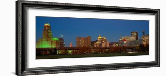 Buffalo, Skyline at Dusk, New York-null-Framed Photographic Print