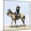 Buffalo Soldier Drinking from His Canteen on a Desert March-null-Mounted Giclee Print