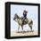 Buffalo Soldier Drinking from His Canteen on a Desert March-null-Framed Premier Image Canvas