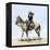 Buffalo Soldier Drinking from His Canteen on a Desert March-null-Framed Premier Image Canvas