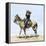 Buffalo Soldier Drinking from His Canteen on a Desert March-null-Framed Premier Image Canvas