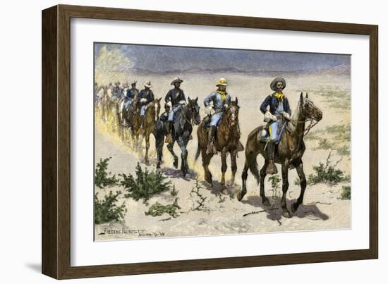 Buffalo Soldiers in the Arizona Desert-null-Framed Giclee Print