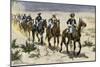 Buffalo Soldiers in the Arizona Desert-null-Mounted Giclee Print