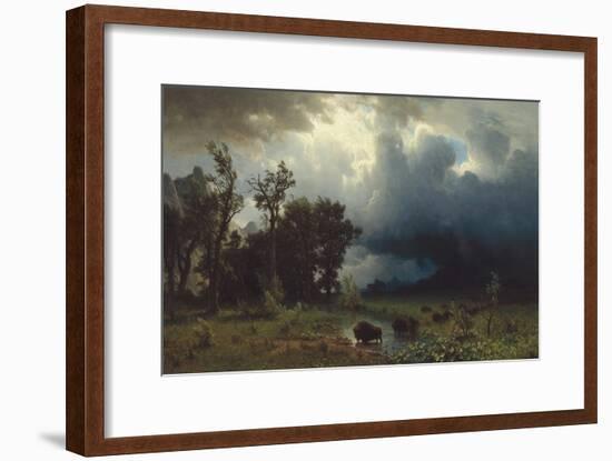 Buffalo Trail: The Impending Storm, 1869-Albert Bierstadt-Framed Giclee Print