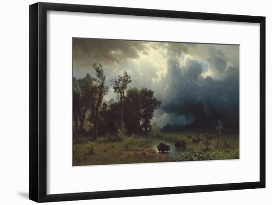 Buffalo Trail: The Impending Storm, 1869-Albert Bierstadt-Framed Giclee Print