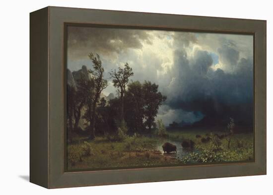 Buffalo Trail: The Impending Storm, 1869-Albert Bierstadt-Framed Premier Image Canvas