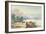 Buffalo Watering, 1887-Thomas Moran-Framed Giclee Print