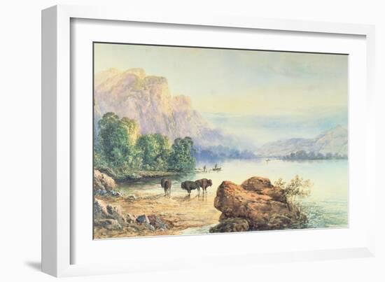 Buffalo Watering, 1887-Thomas Moran-Framed Giclee Print