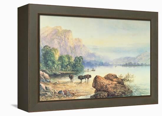 Buffalo Watering, 1887-Thomas Moran-Framed Premier Image Canvas