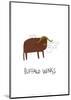 Buffalo Wings - Tom Cronin Doodles Cartoon Print-Tom Cronin-Mounted Giclee Print