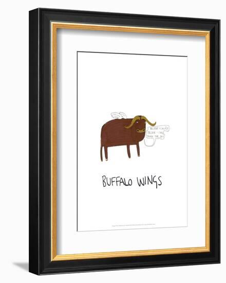 Buffalo Wings - Tom Cronin Doodles Cartoon Print-Tom Cronin-Framed Giclee Print